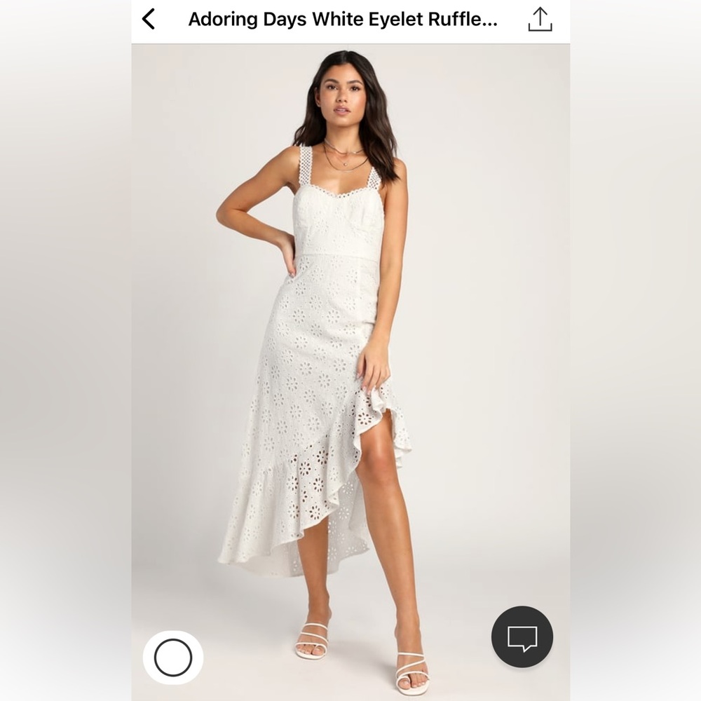 Lulus White Eyelet Dress